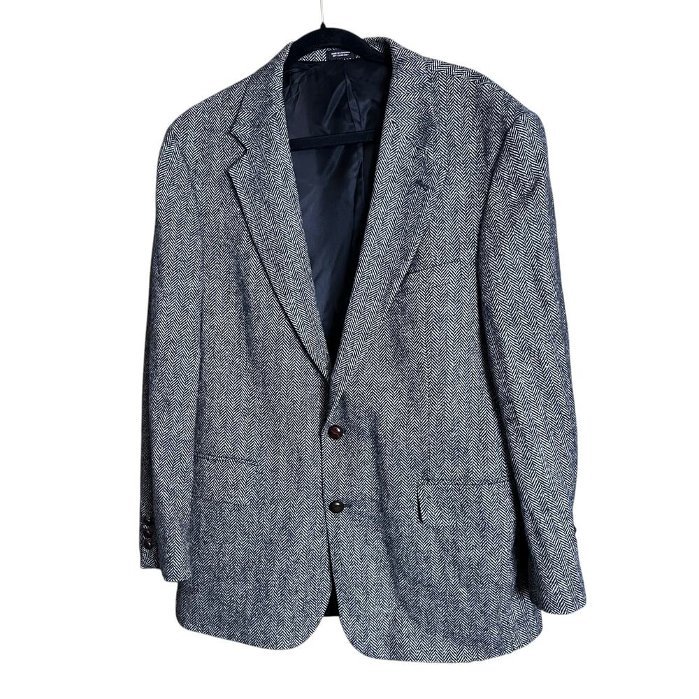 Deansgate Mens Wool Herringbone Jacket 42R VTG Academia Old Money Classic